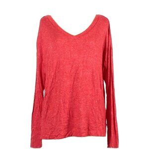 Banana Republic Factory Store Women Pink Long Sleeve Top Medium V neck